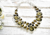 Smoky Quartz Bib Necklace - The Pashm